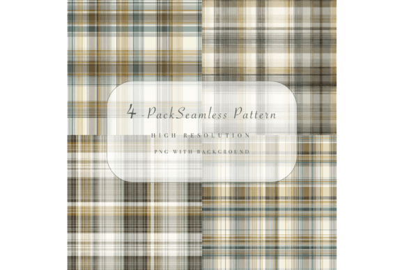 4 Pack Plaid Seamless Pattern: A Rustic Design Essential for Modern Creations