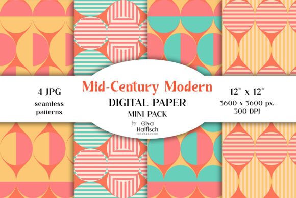 Abstract Geometric Digital Paper Pack: Retro-Inspired Design Tool