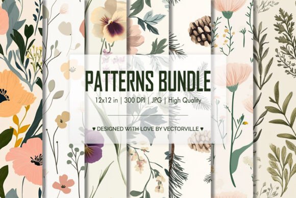 Botanical Summer Seamless Pattern Bundle: A Versatile Tool for Nature-Inspired Creativity