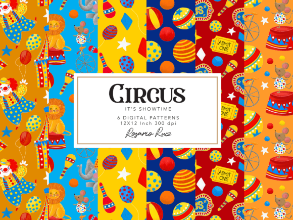 Circus Digital Paper Pack Pattern: Unleash Your Creative Potential with Versatile Designs