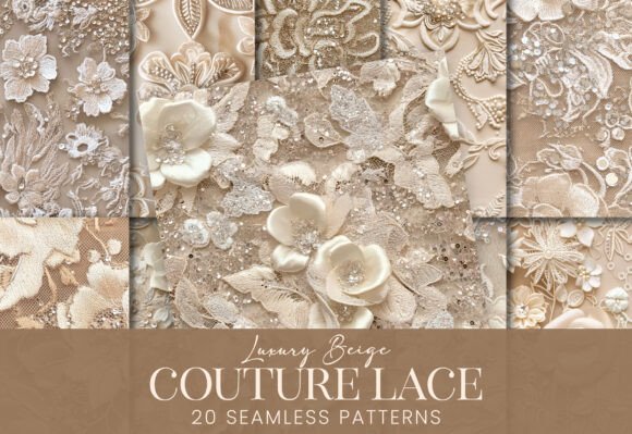Couture Luxury Beige Lace Fashion Fabric: A Versatile and Elegant Design Resource