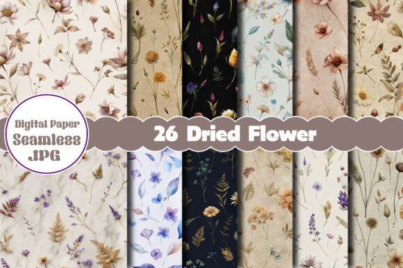 Dried Flower Seamless Backgrounds: A Versatile Design Element for Modern Creativity