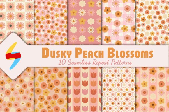 Dusky Peach Blossoms: A Nostalgic Pattern Collection