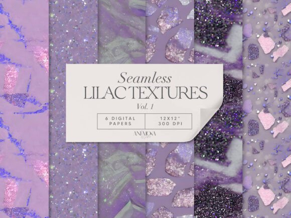 Lilac Glitter Seamless Textures Paper: A Multipurpose Creative Asset for Designers and Crafters
