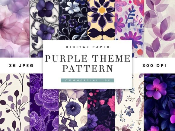 Purple Theme Seamless Pattern Paper: A Strategic Tool for Elevating Design Projects