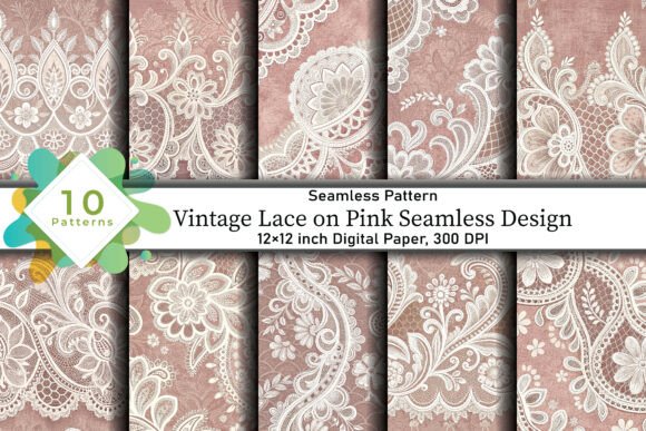 Vintage Lace on Pink Seamless Design: Timeless Elegance for Modern Creations